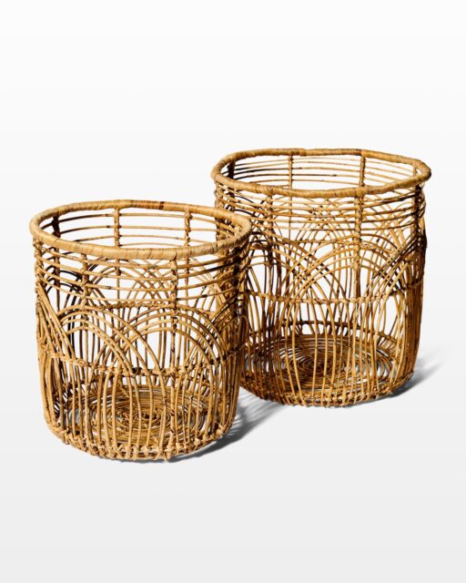 Front view of Natura Rattan Basket Duo
