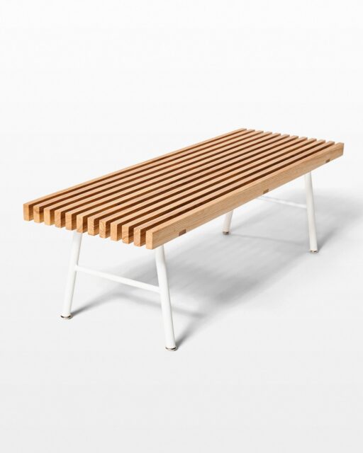Front view of Metropolitan Slatted Bench