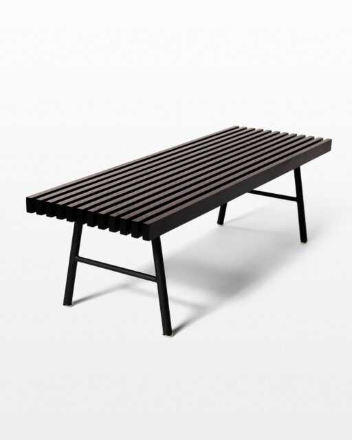Front view of Urbano Slatted Bench