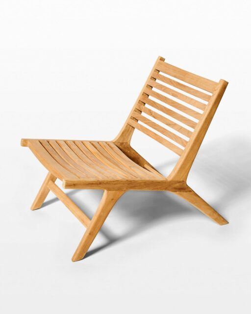 Front view of Terry Teak Lounge Chair