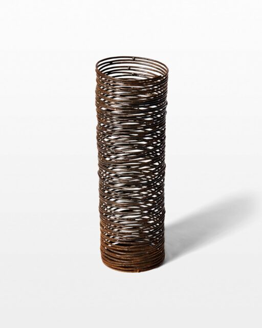 Front view of Coil Wire Vase
