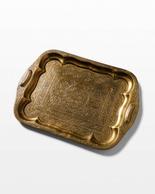 Front view of Crea Brass Tray