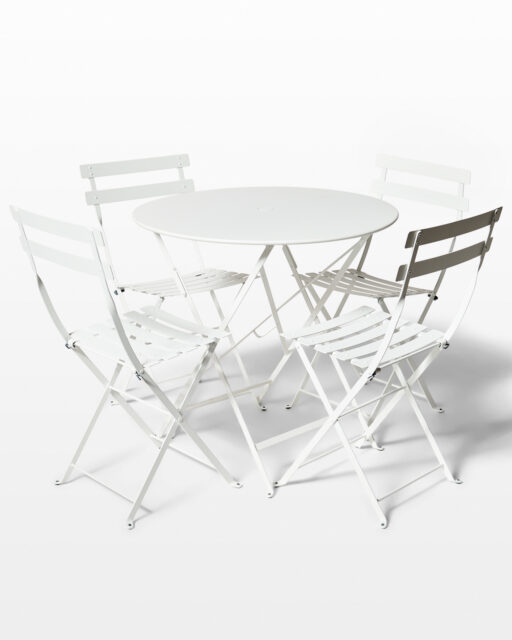 Front view of Suke Folding Table and 4 Chairs Set