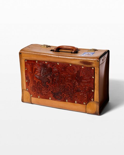 Front view of Ray Embossed Leather Luggage