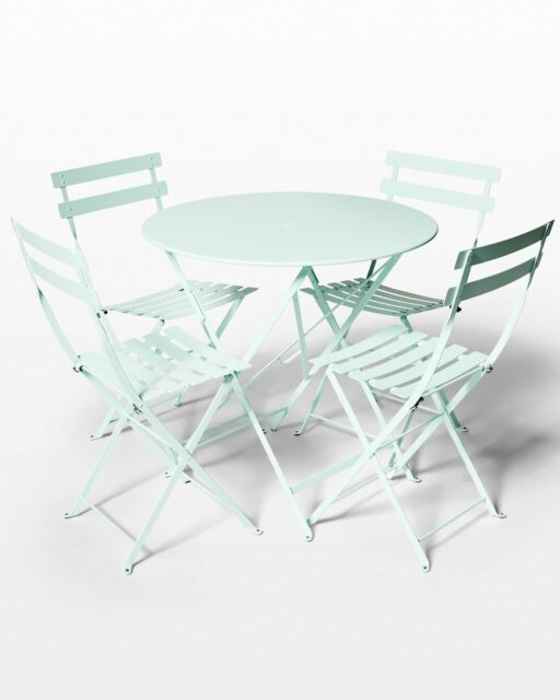 Front view of Corso Folding Table and 4 Chairs Set
