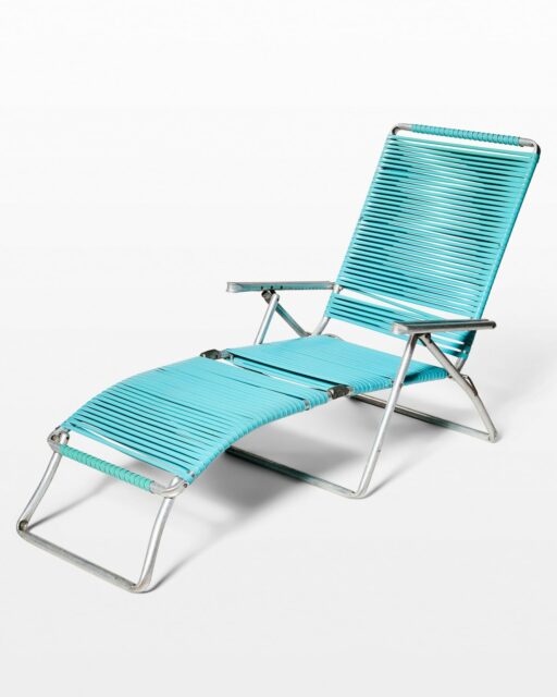 Front view of Tilly Teal Beach Lounge Chair