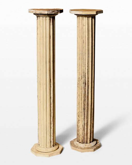 Front view of Dita Antique Wooden Column Pair