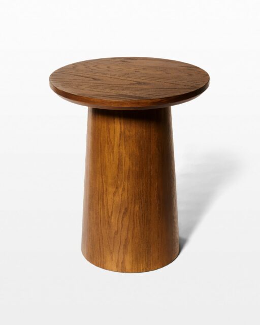 Front view of Gondola Pedestal Side Table