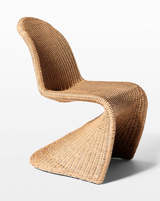 Front view of Cora Woven Scoop Chair