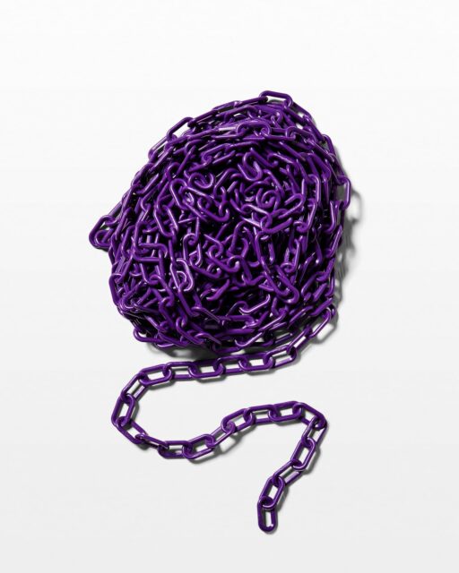 Front view of Purple 50' Foot Chain