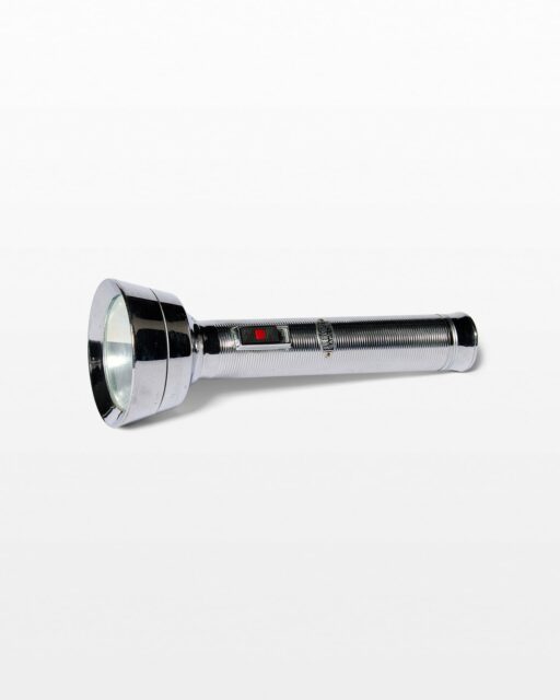 Front view of Chrome Eveready Captain Flashlight