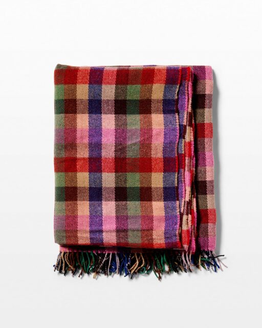Front view of Spice Checkered Plaid Throw
