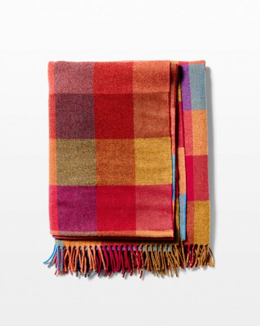 Front view of Cindy Checkered Plaid Throw