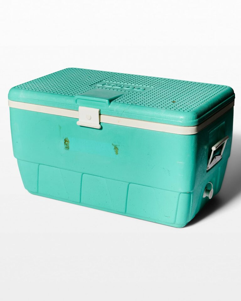 Front view of Dion Teal Igloo Cooler