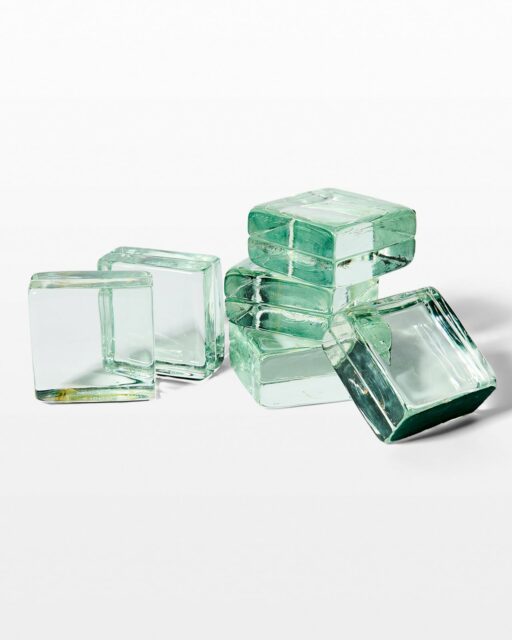 Front view of Bloc Glass Object Set