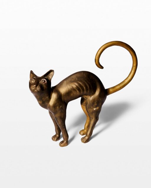 Front view of Lili Metal Cat Sculpture
