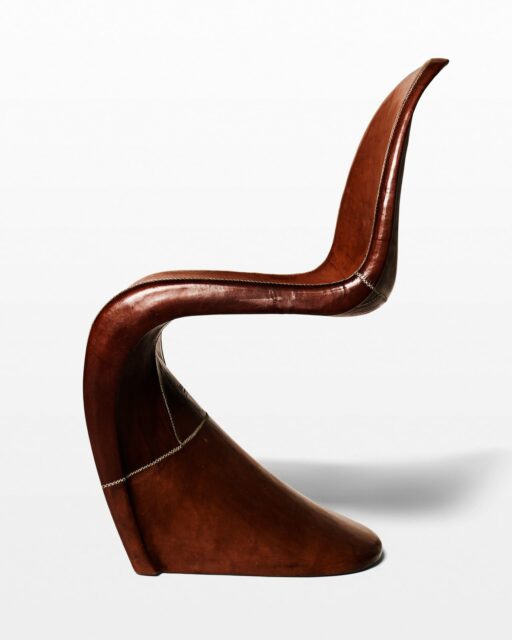 Front view of Yogi Leather Scoop Chair