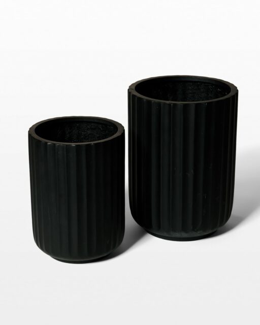 Front view of Harper Faux Cement Planter Duo
