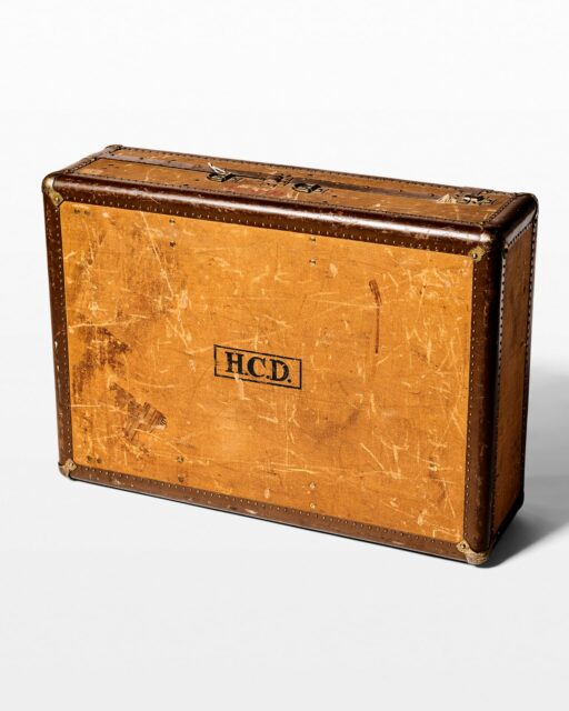 Front view of Vintage Gold Suitcase