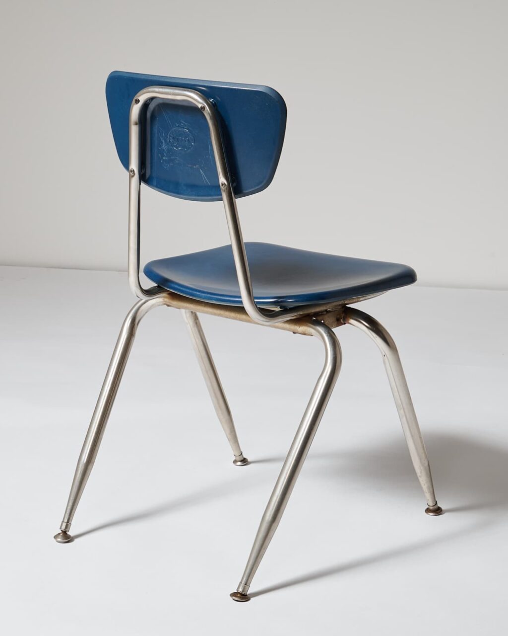 Kaplan Classic Classroom Chrome Plated 10 Chair with Blue Seat - Classroom Furniture