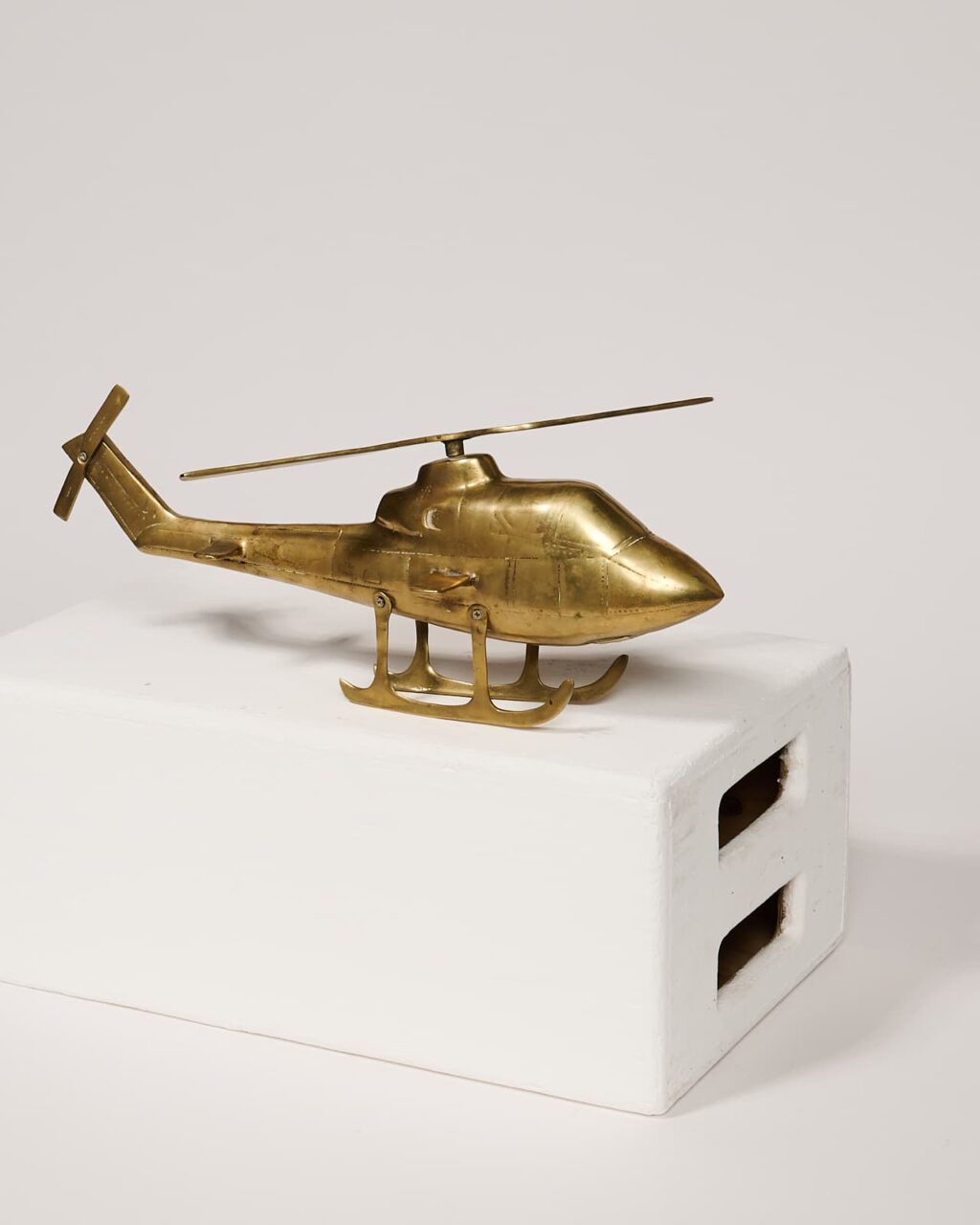 TA1115 Kender Brass Helicopter Object Prop Rental - ACME Brooklyn