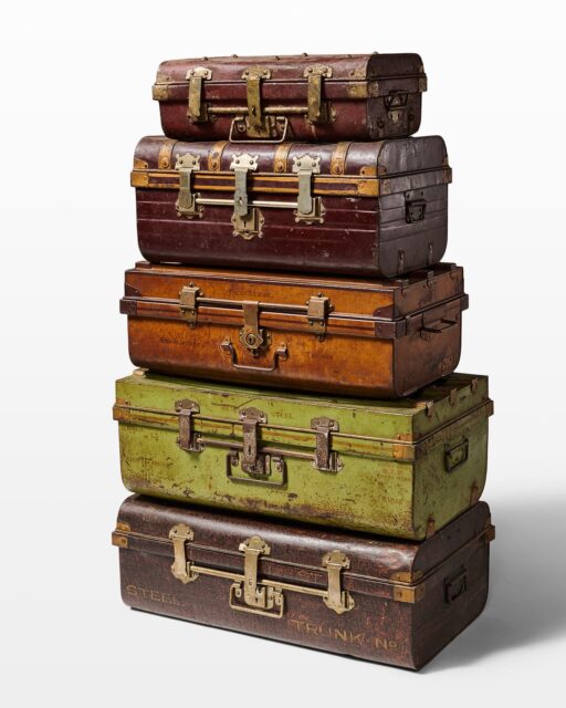 Vintage Suitcase Medium Collectible Luggage Stackable display