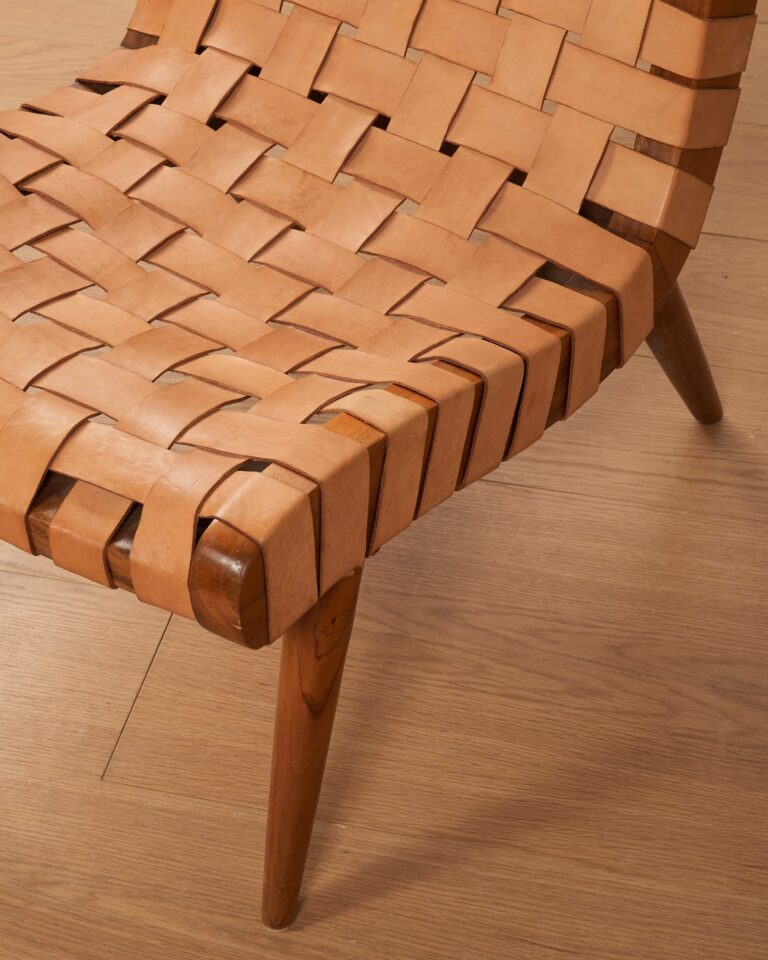 CH756 Ambassador Woven Leather Chair Prop Rental - ACME Brooklyn